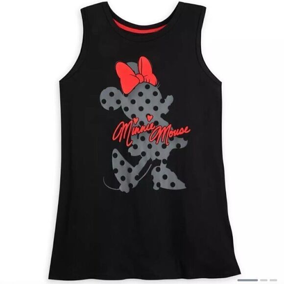 Disney Minnie Mouse Silhouette Tulip Cut Scoop Neck Tank Top NWT Size Small - Picture 1 of 8